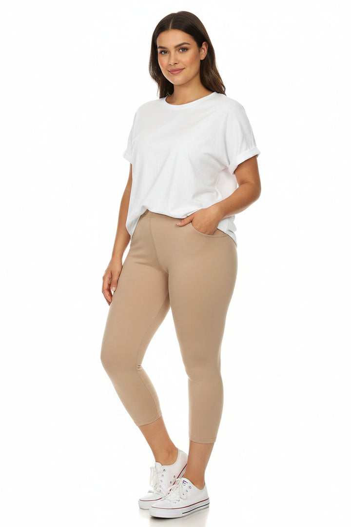 Buttery Smooth Basic Solid Plus Size Capris - New Mix