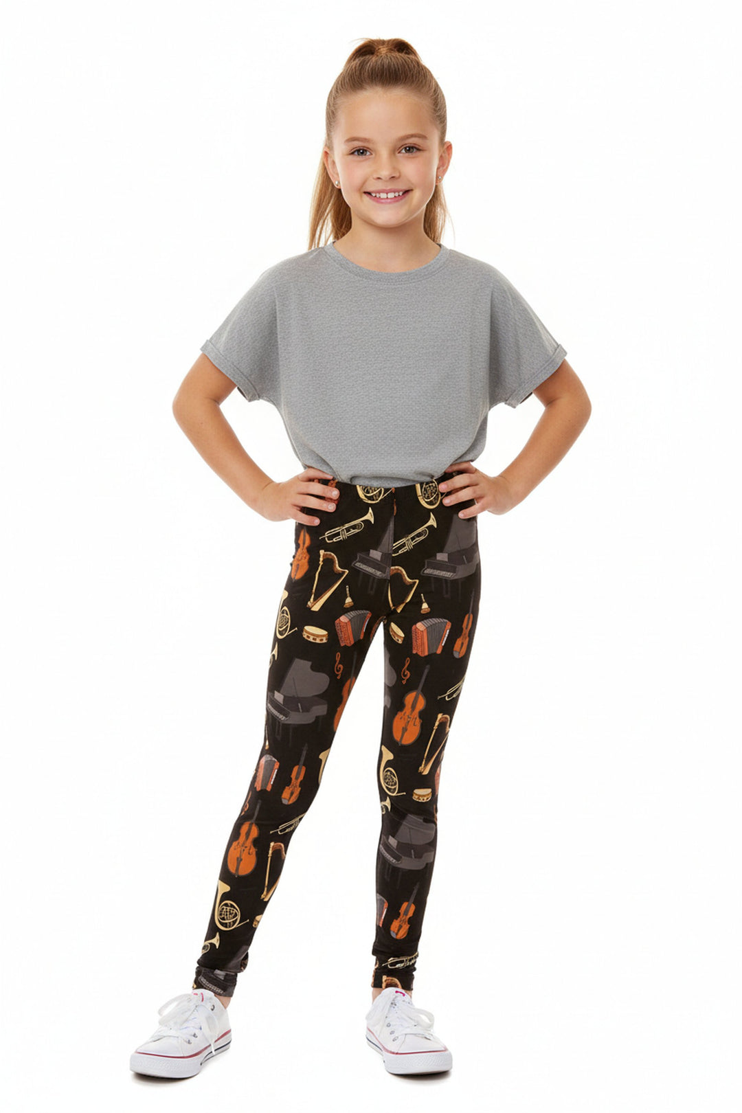 Buttery Soft Musical Instrument Kids Leggings