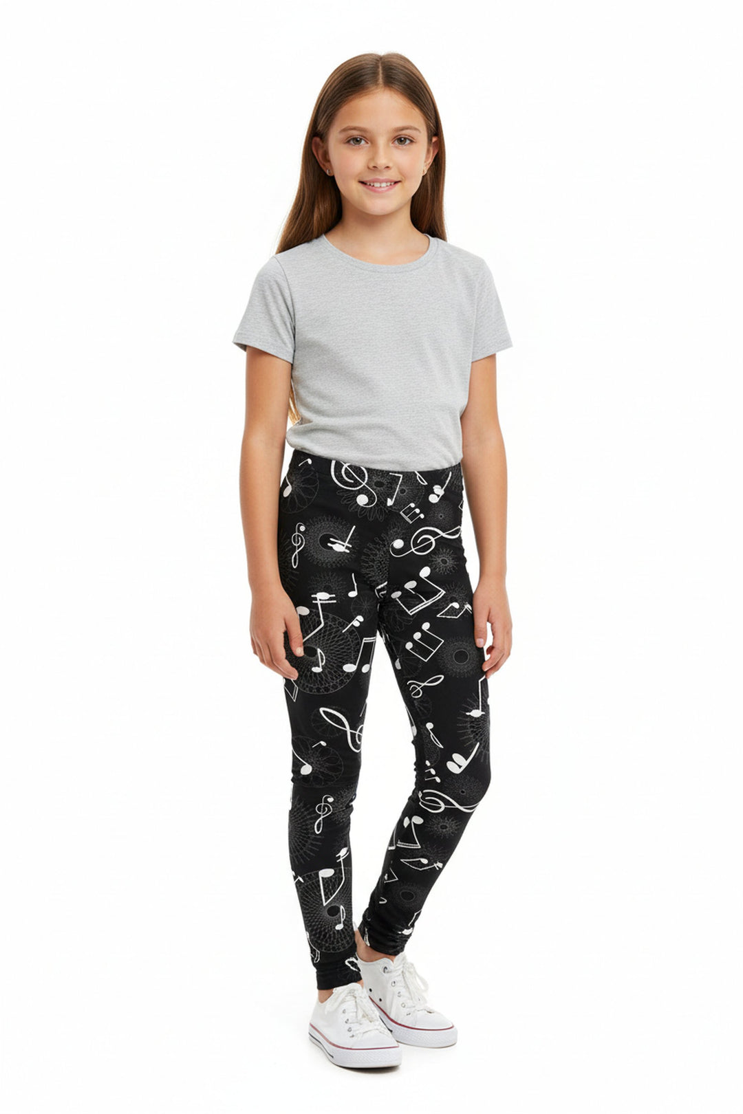 Buttery Soft Musical Note Geometry Kids Leggings