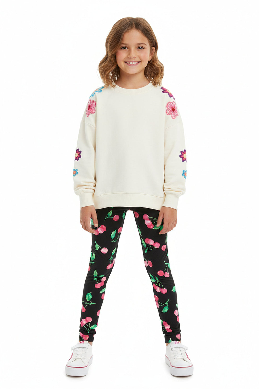 Buttery Soft Pink Cherry Kids Leggings