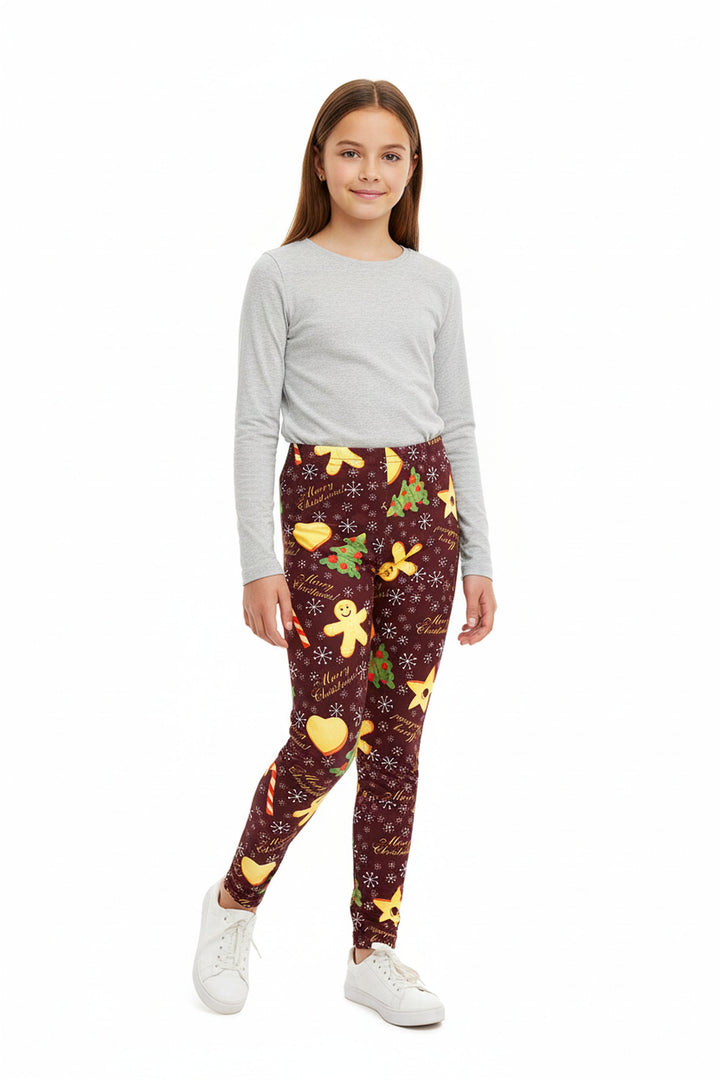 Buttery Soft Merry Christmas Holiday Cookies Kids Leggings