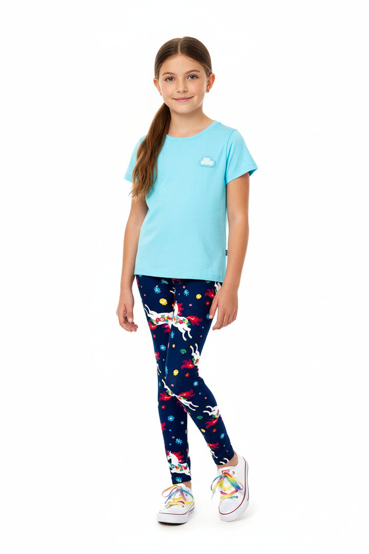 Buttery Soft Galloping Unicorns Kids Leggings