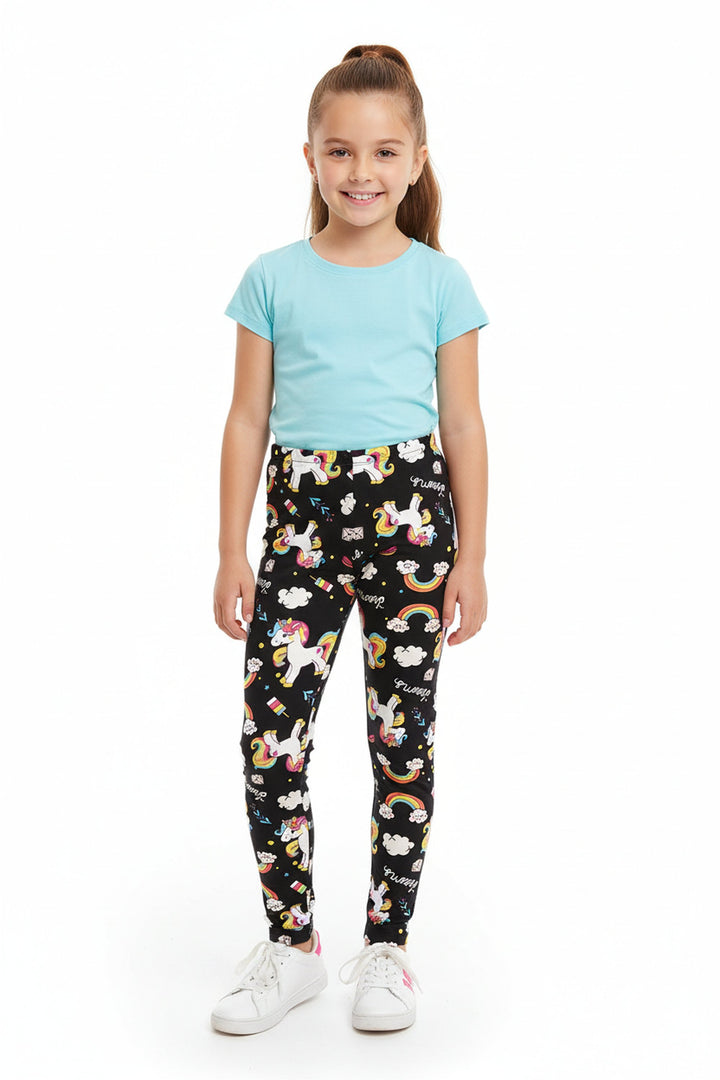 Buttery Soft Rainbow Unicorn Kids Leggings