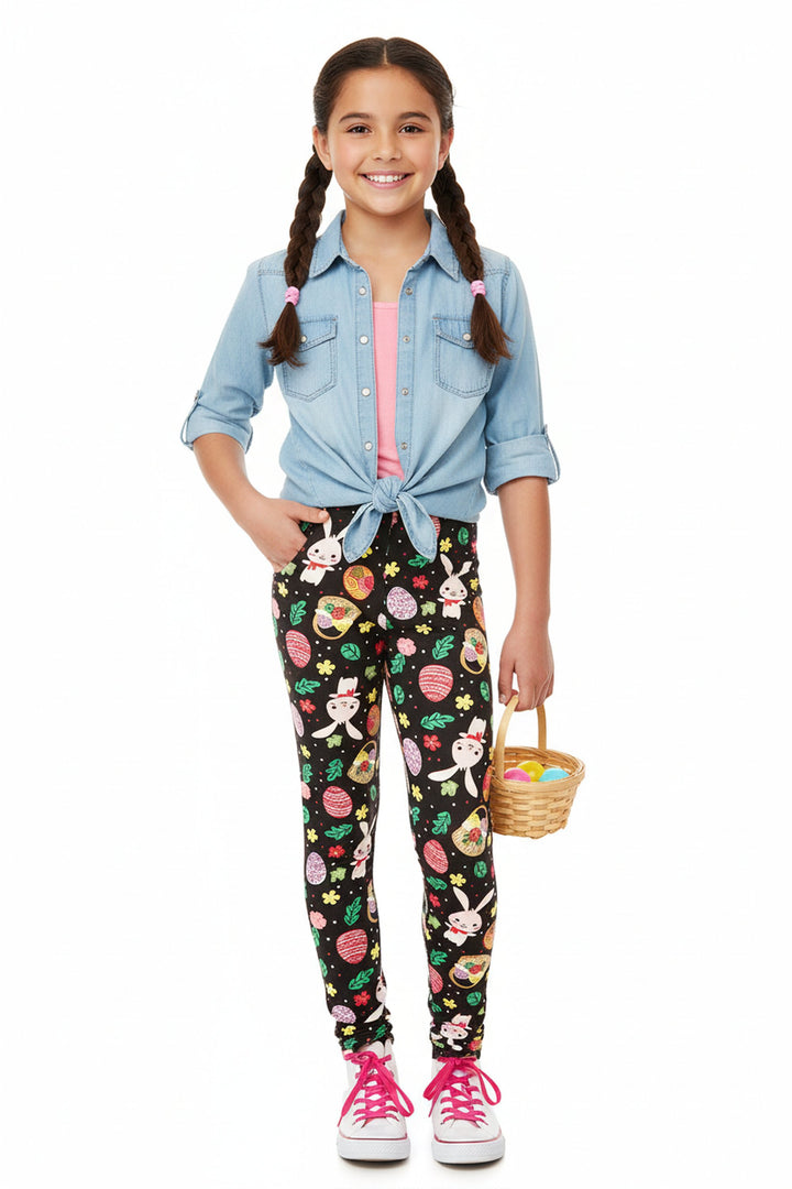 Buttery Soft Happy Easter Kids Leggings