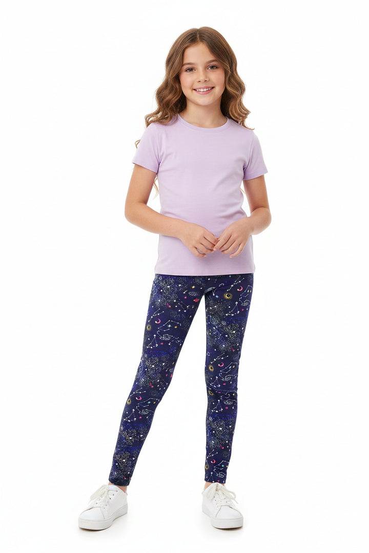 Buttery Soft Space Constellation Kids Leggings
