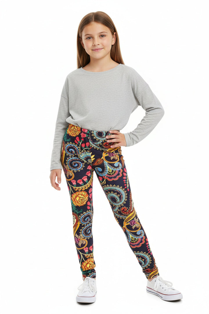 Buttery Soft Color Graffiti Kids Leggings