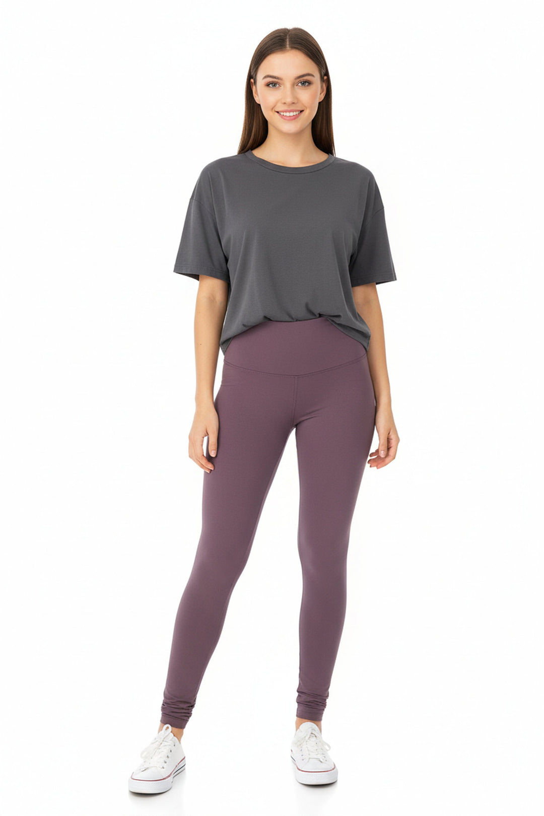 Buttery Smooth Basic Solid High Waisted Leggings - 5 Inch - New Mix