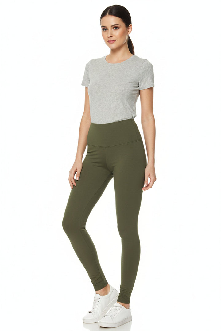 Buttery Smooth Solid Basic High Waisted Extra Plus Size Leggings - 5 Inch - 3X-5X