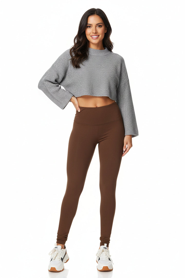 Buttery Smooth High Waisted Plus Size Basic Solid Leggings