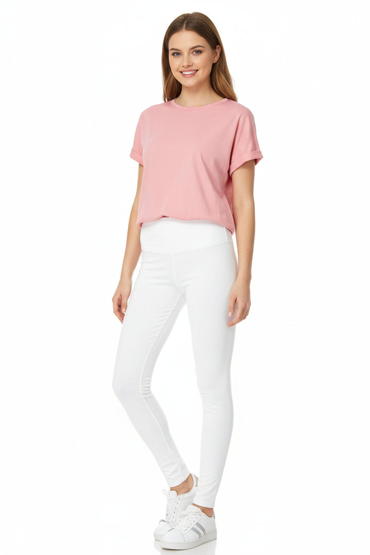Buttery Smooth High Waisted Plus Size Basic Solid Leggings