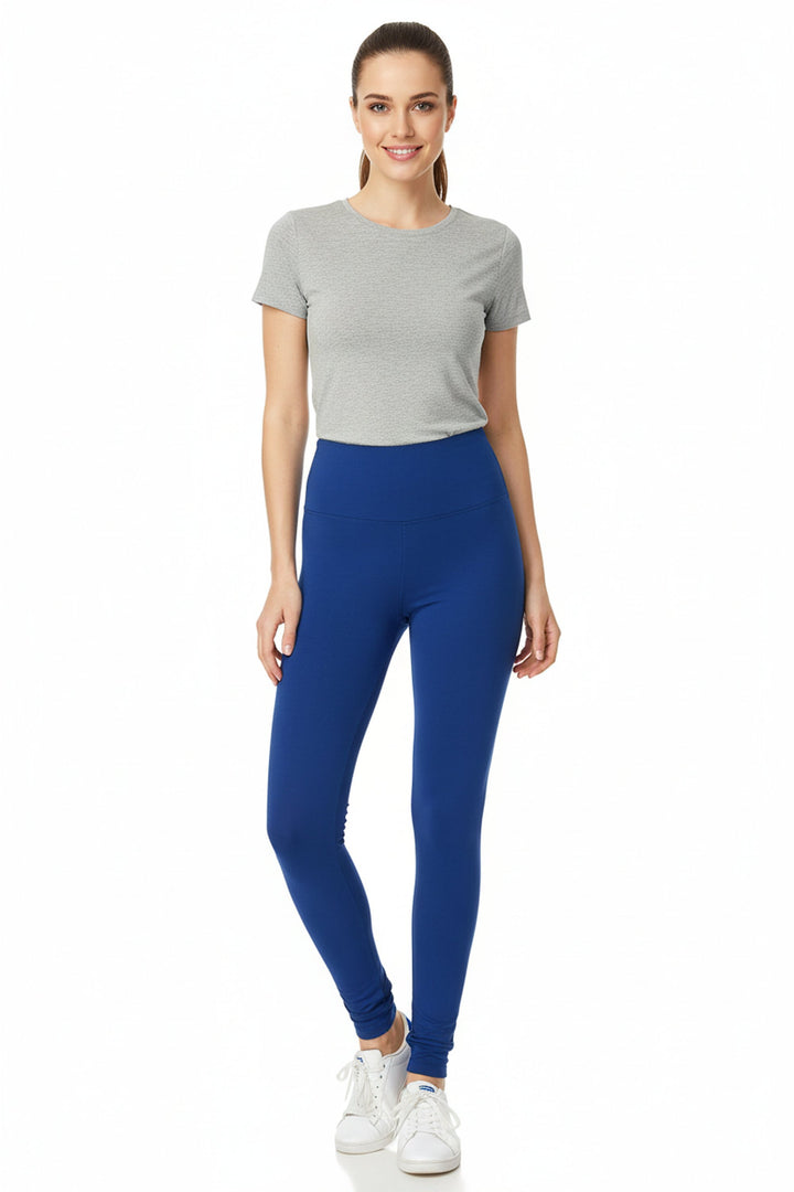 Buttery Smooth High Waisted Plus Size Basic Solid Leggings