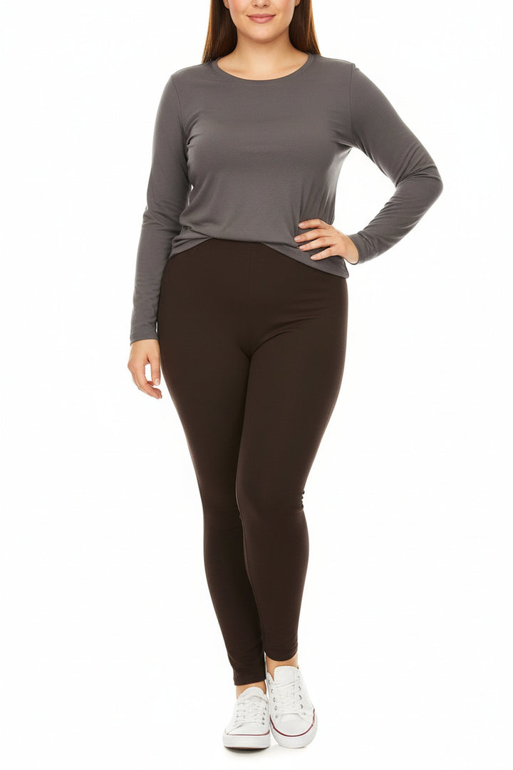 Buttery Smooth Basic Solid Extra Plus Size Leggings - 3X-5X - New Mix