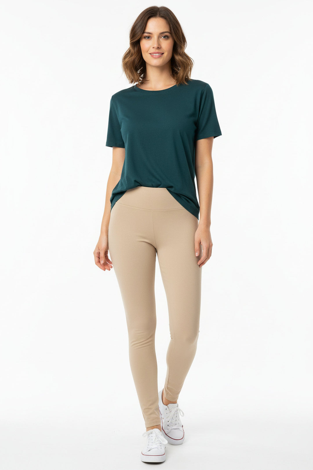 Buttery Smooth Basic Solid High Waisted Plus Size Leggings - 3 Inch Band