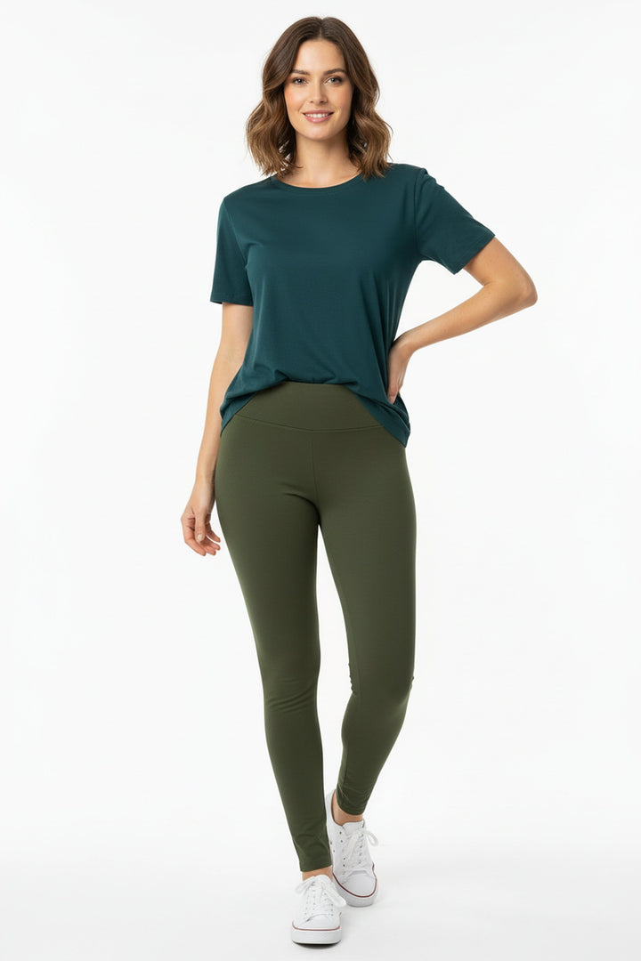 Buttery Smooth Basic Solid High Waisted Plus Size Leggings - 3 Inch Band