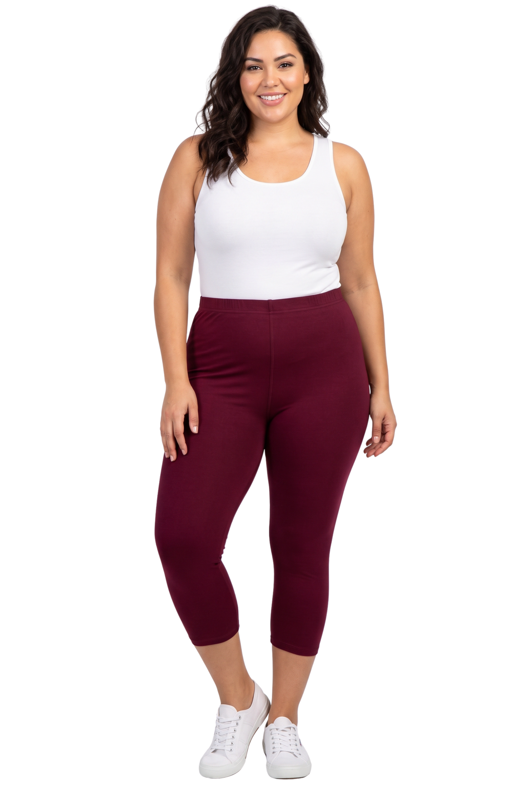 Buttery Smooth Basic Solid Extra Plus Size Capris - 3X-5X - New Mix