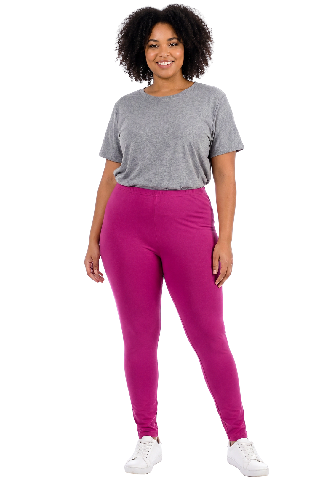 Buttery Smooth Basic Solid Plus Size Leggings - New Mix
