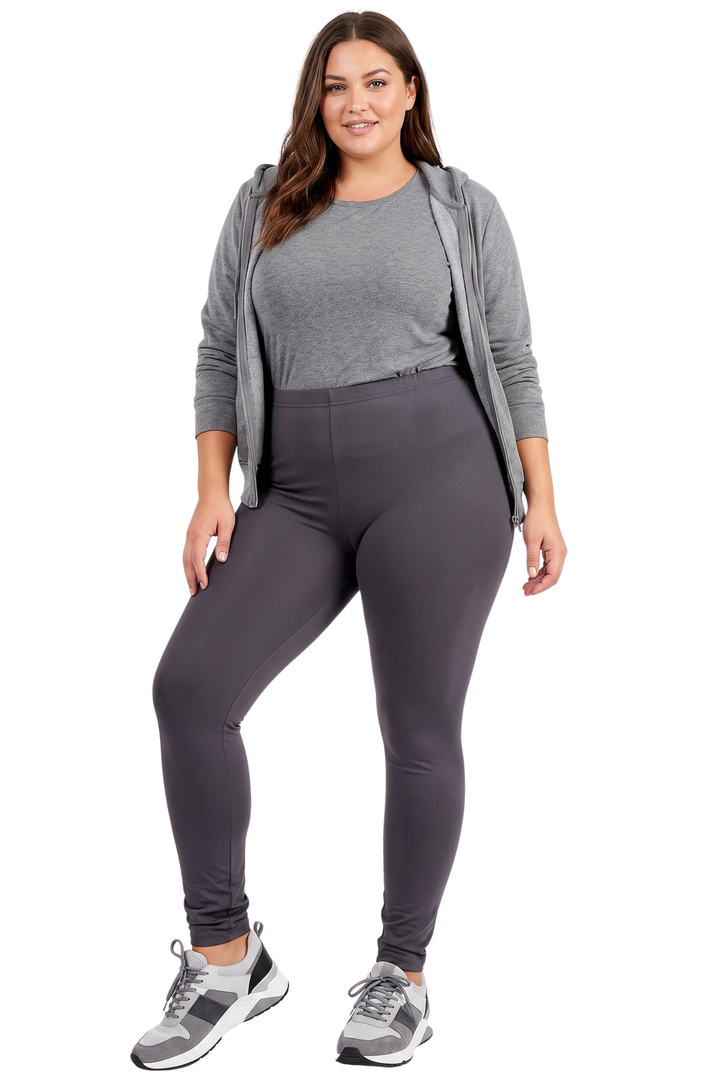 Buttery Smooth Basic Solid Plus Size Leggings - New Mix