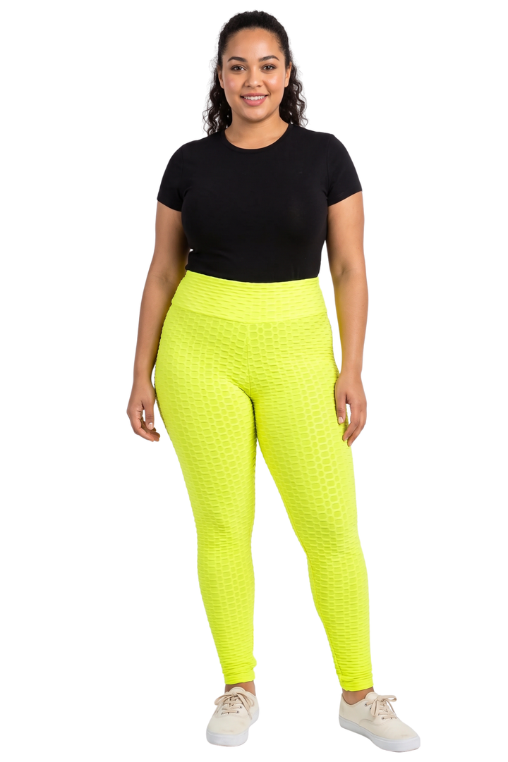Scrunch Butt Textured High Waisted Leggings